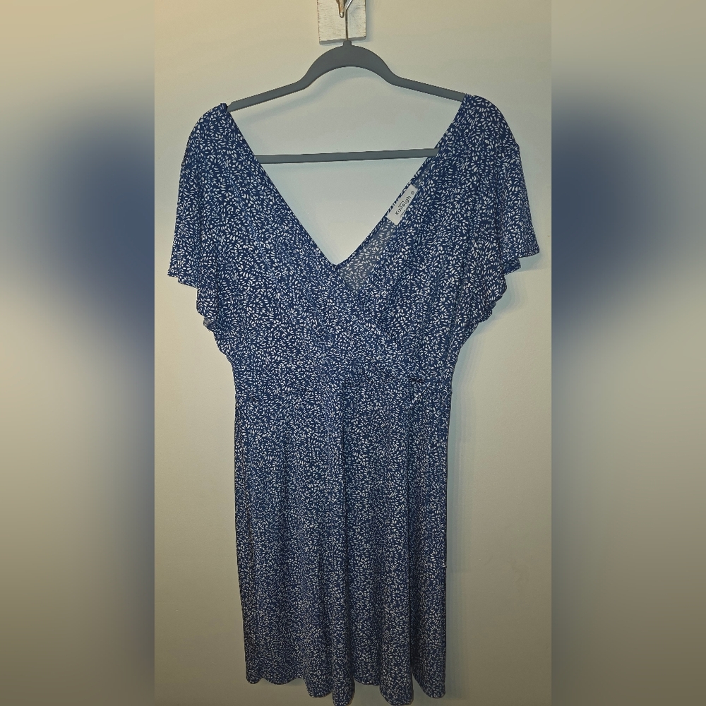 Kaileigh Faux Wrap Knit Print Dress